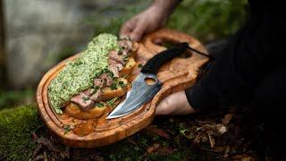 Forest-Crafted Steak Filet Mignon With Mouthwatering Green Cheese Sauce