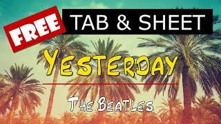 Beatles - Yesterday guitar lesson  fingerstyle + TAB