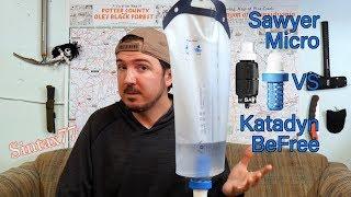 Sawyer Micro vs Katadyn BeFree - Flow Rate Size Weight & Gravity Filter Options
