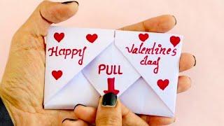 The easiest way to make a Origami Valentines Day Card in 5 minutes Valentine Cards Handmade Easy