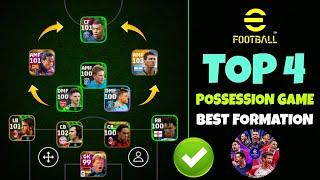 Top 4 Best Formation For Possession Game in eFootball 2024 Mobile   Possession Game eFootball 2024