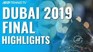 Federer defeats Tsitsipas to win 100th career title  Dubai 2019 Final Highlights