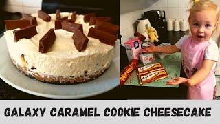 Galaxy caramel cookie cheesecake  Simple cheesecake recipe  Kids recipes