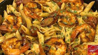 Creamy Cajun Shrimp And Sausage Pasta  Easy Cajun Pasta