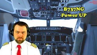 B737 Cockpit preparation from Cold and Dark by Real Airline Pilot  Flight simulator  PMDG