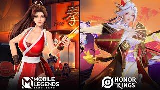 Masha Mai Shiranui Skin VS Mai Shiranui Flower Fight Skin  MLBB HOK