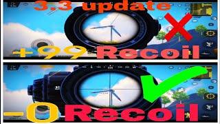 3.3 update No Recoil sensitivity pubg mobile  zero recoil file PUBG mobile 3.3 update #pubgmobile