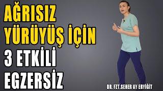 AĞRISIZ VE UZUN MESAFE YÜRÜYÜŞ İÇİN 3 EGZERSİZ #aktifizyo #fiziktedavi #dizağrısı