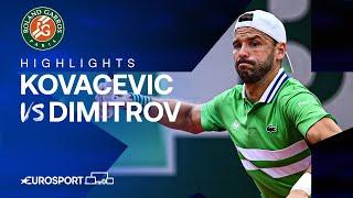 DOMINANT WIN   Aleksandar Kovacevic vs Grigor Dimitrov  Round 1  French Open 2024 Highlights 