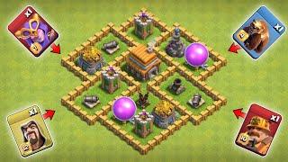 Town Hall 5 Max VS All 1 Max Troops  Super Troops  Clash of Clans