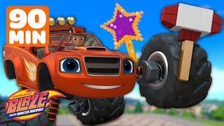 Blaze Gets Trapped Builds a Sledgehammer & More BLAZING Missions  Blaze and the Monster Machines