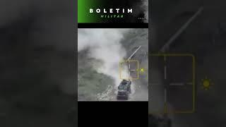 Veículo blindado Ucrâniano atravessa barragem de fogo russa na batalha por Chassiv Yar - maio 2024