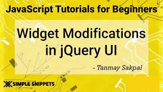 55 - More Widgets & Customizations in jQuery UI  jQuery Tutorials for Beginners  jQuery UI Library