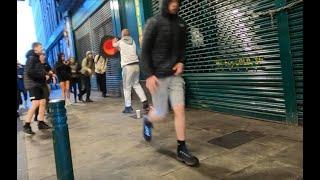 Another Ned Fight on Argyle Street Glasgow - Young Team on a Rampage at the Fast Food Four Corners