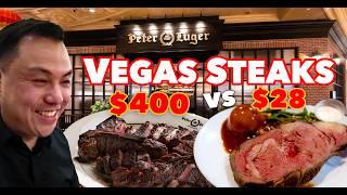 $27 vs $400 Vegas Steak Dinner  Vegas Steakhouses - Peter Lugers Golden Steer & Ellis Island