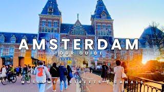  AMSTERDAM CITY TOUR  GUIDE ALONG THE FAMOUS MUSEUMS CANALS & LAVISH STREETS IN THE CITY HEART