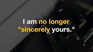 No Longer Sincerely Yours - Letter to Jesus