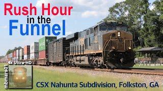 8F4k Rush Hour Amtrak Horn Show & Auto Train Folkston Funnel CSX Nahunta Sub GA 07162021