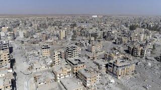 Syria devastation in former Isis stronghold revealed - drone video