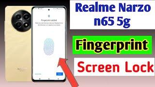 Realme Narzo n65 5g me fingerprint lock kaise lagaye  how to set fingerprint lock in realme mobile