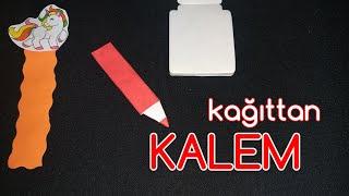 Kağıttan KALEM Yapımı  Origami