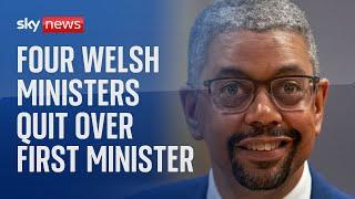 Four ministers resign from Welsh government and say first minister must quit