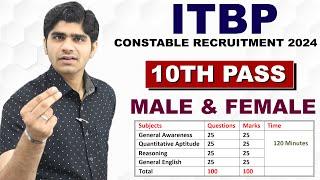 ITBP Constable New Vacancy 2024  No Negative Marking  Full Details