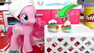 MY LITTLE PONY BAKING WITH PINKIE PIE  TINY FOOD RAINBOW PLAY DOH CUPCAKES  Mommy Etc
