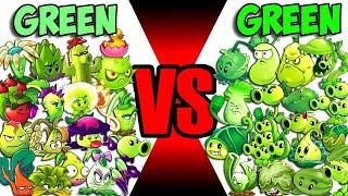 Team GREEN 50% vs GREEN 100% - Who Will Win? - PvZ 2 Plant Vs Plant