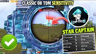 New Star Captain️Best Sensitivity Code +  Control Settings for BGMI  PUBG MOBILE 2024