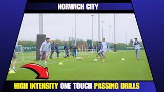 High Intensity One Touch Passing Drills   Norwich City