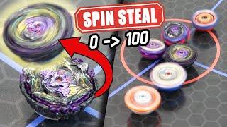 LUCIFER DEAD STOP SPIN STEAL CHALLENGE  20+ Beys Defeated Without Stopping - Beyblade Burst