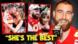 7 MINUTES AGO Travis Kelce Reacts To Taylor Swift Flying Out To Support Him During Superbowl