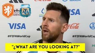 MESSI ANGRY IN POST MATCH INTERVIEW AFTER NETHERLANDS VS ARGENTINA ENGLISH SUBT