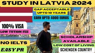 STUDY IN  LATVIA 2024 HIGH VISA SUCCESS RATE STUDYWITHOUT IELTS#studyinlatvia #studyineurope