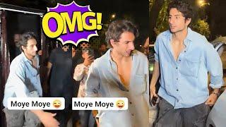 DRUNK Ibrahim Ali Khan Almost FALL On Road After Party