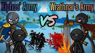 Prince Xiphos Swordwrath Army VS General Wrathnars Swordwrath Army Stick War 3 Epic Battle