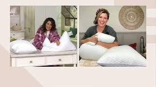 Home Reflections Set of 2 Cluster Memory Foam Pillows- StdQn on QVC