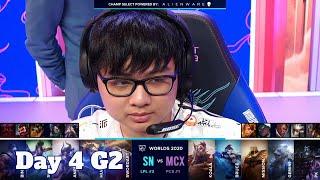 SN vs MCX  Day 4 Group A S10 LoL Worlds 2020  Suning vs Machi Esports - Groups full game