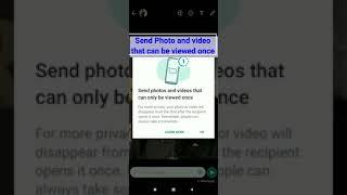 How To Enable Disappearing PhotoVideo Features On Whatsapp  One Time View Features on Whatsapp