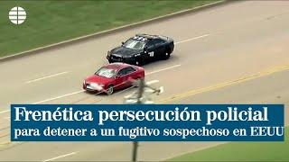 Frenética persecución policial en Oklahoma para detener a un fugitivo sospechoso