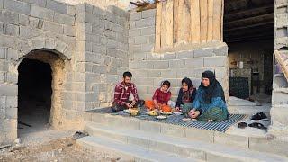 A grandmothers hardships repairing the dilapidated house digging in the magical cave