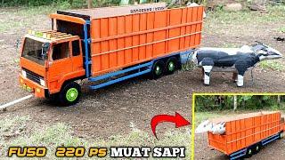 MEMBUAT MINIATUR TRUCK FUSO TRONTON 220ps  MINIATUR KARDUS