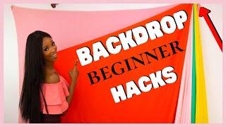 How To Hang Backdrops Without Using A Backdrop Stand  Beginner Studio Filming Setup on a Budget