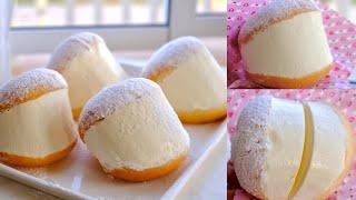 Milk cream donuts recipe โดนัทครีมนมสด