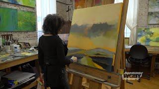 Painter Laura Radwell Crafts Dreamy Abstract Landscape Art  Connecting Point  Feb. 14 2019