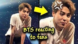 BTS reacting to fans 
