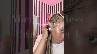 Micro Knotless Ash Blonde - Part 1 #Microbraids #Microknotlessbraids #Blondemicoroknotless