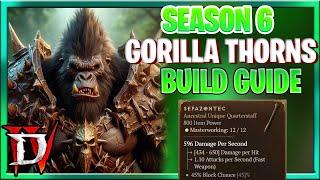 Diablo 4 SpiritBorn Build Guide  Thorn Gorilla Season 6 Vessel of Hatred  Beta Spirit Born Guide