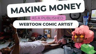 How much MONEY I made on WEBTOON CANVA with HALF A MILLION VIEWS?  Webtoon Artist Business Ramble